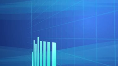Görüntüleri iş grafik mavi tonu kamera hareketi.
