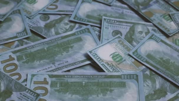 Банкноты Долларах Сша — стоковое видео