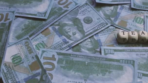 Filmación Billetes Dólares Estados Unidos América — Vídeos de Stock