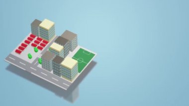Arka plan içeriği için 3d bina şehir görüntüleri.