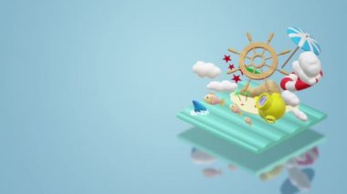 Arka plan içeriği için görüntüleri 3d yaz seyahat.