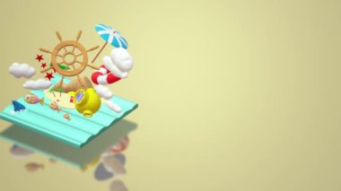 Arka plan içeriği için görüntüleri 3d yaz seyahat.