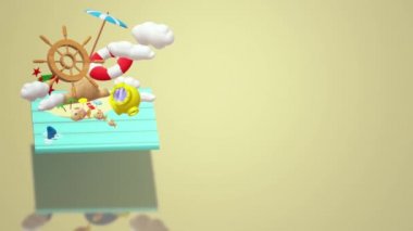 Arka plan içeriği için görüntüleri 3d yaz seyahat.