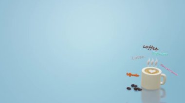 Kahve fincanı sıcak içecek içerik için 3d render.