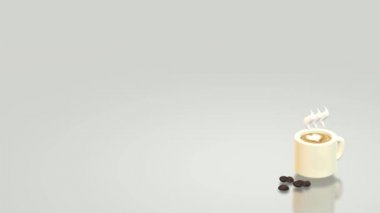 Kahve fincanı sıcak içecek içerik için 3d render.