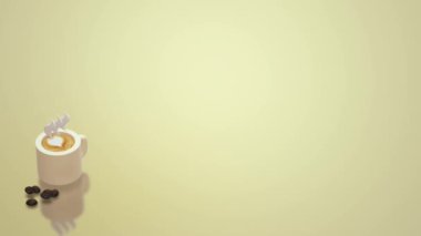 Kahve fincanı sıcak içecek içerik için 3d render.