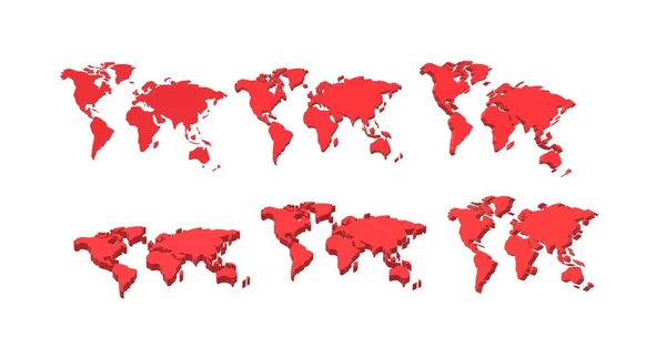 Mapa Del Mundo Sobre Fondo Blanco —  Fotos de Stock