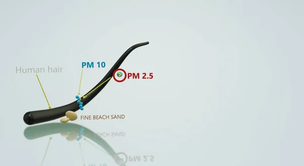 Representación Polvo Pm25 Imagen Gráfica — Foto de Stock