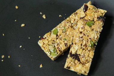 Mısır gevreği çubuğu sağlıklı diyet gıda resmi yakın çekim.