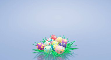 Paskalya yumurtası tatil içerik için 3d render.