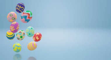 Paskalya yumurtası tatil içerik için 3d render.