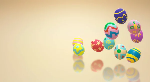 Rendering Voor Vakantie Inhoud Easter Egg — Stockfoto
