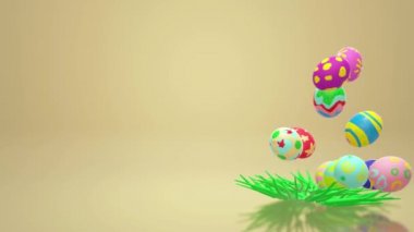 Paskalya yumurtası tatil içerik için 3d render.