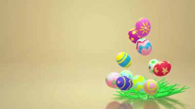Paskalya yumurtası tatil içerik için 3d render.