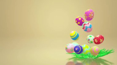 Paskalya yumurtası tatil içerik için 3d render.