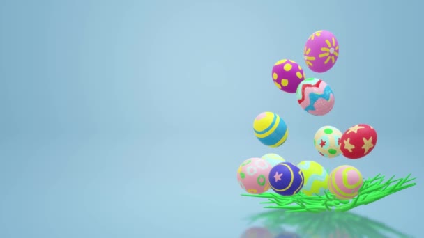 Rendering Voor Vakantie Inhoud Easter Egg — Stockvideo