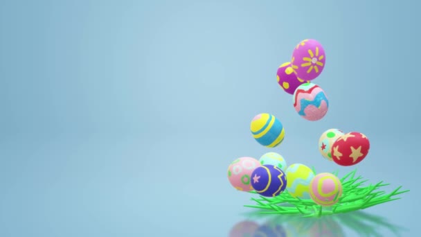 Easter Egg Rendering För Holiday Innehåll — Stockvideo