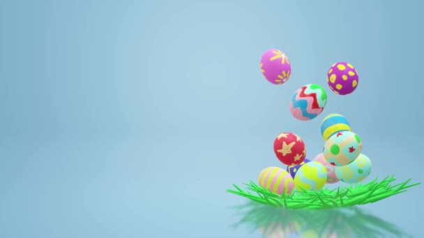 Uovo Pasqua Rendering Contenuto Delle Vacanze — Video Stock