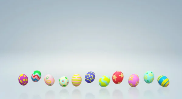 Rendering Uovo Pasqua Contenuto Delle Vacanze — Foto Stock