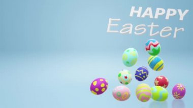 Paskalya yumurtası tatil içerik için 3d render.