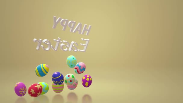 Rendering Voor Vakantie Inhoud Easter Egg — Stockvideo