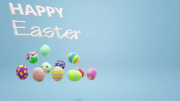 Velikonoční Vajíčko Vykreslování Pro Rekreační Obsah — Stock video