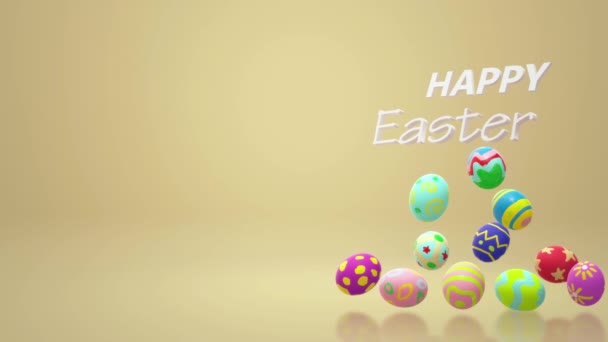 Huevo Pascua Representación Para Contenido Vacaciones — Vídeos de Stock
