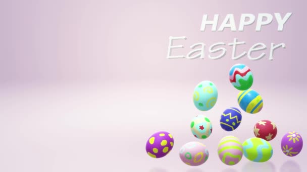 Rendering Voor Vakantie Inhoud Easter Egg — Stockvideo