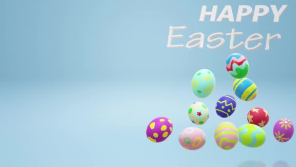 Huevo Pascua Representación Para Contenido Vacaciones — Vídeo de stock