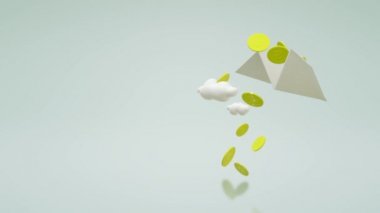 Hava uçak kağıt ve altın Render 3d.