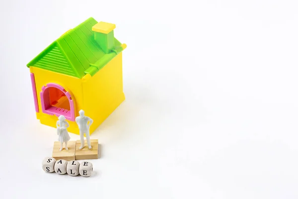 O brinquedo doméstico no fundo branco imagem de perto — Fotografia de Stock