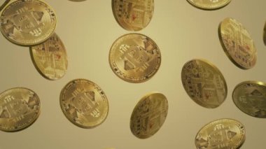 İş içeriği için cryptocurrency Bitcoin 3D Rendering.