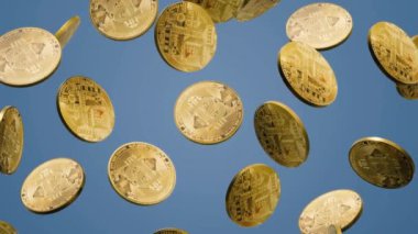 İş içeriği için cryptocurrency Bitcoin 3D Rendering.