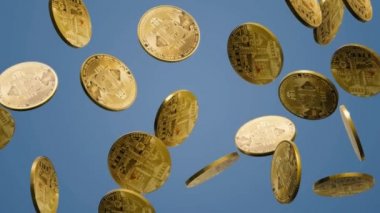 İş içeriği için cryptocurrency Bitcoin 3D Rendering.