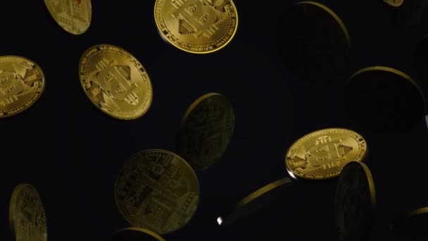 Rendering Bitcoin Cryptocurrency Bagi Isi Bisnis — Stok Video