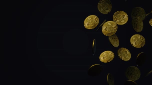 Kryptowaluta Bitcoin Renderowania Dla Treści Biznesowych — Wideo stockowe