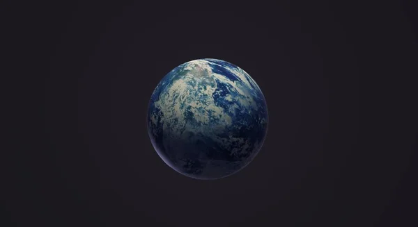 地球の日とエココンテンツのための青い惑星3Dレンダリング. — ストック写真