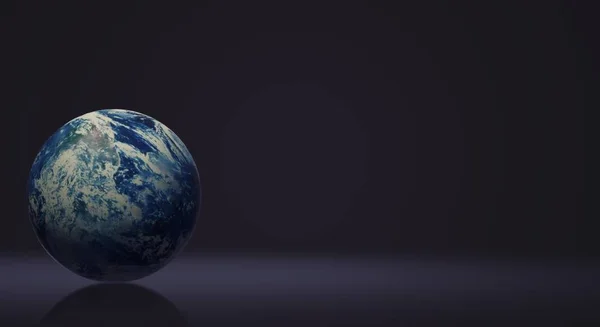 Niebieska planeta renderowanie 3D dla dnia ziemi i zawartości ekologicznej. — Zdjęcie stockowe