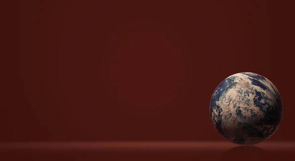 Niebieska planeta renderowanie 3D dla dnia ziemi i zawartości ekologicznej. — Zdjęcie stockowe