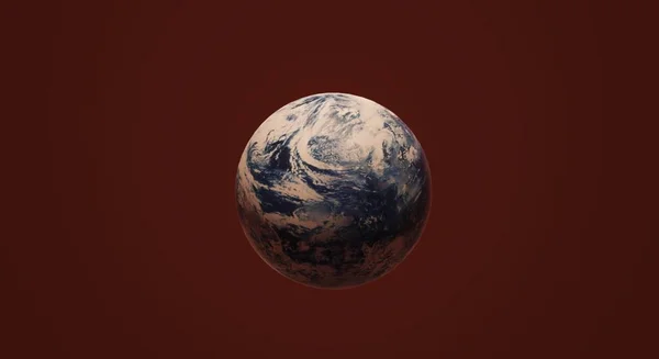 Blauer Planet 3D-Rendering für Tag der Erde und Öko-Gehalt. — Stockfoto