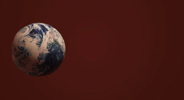 지구의 날과 에코 콘텐츠에 대한 블루 플래닛 3D 렌더링. — 스톡 사진