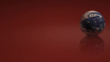 Dünya günü ve eko içerik için mavi gezegen 3d render.