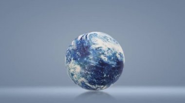 Dünya günü ve eko içerik için mavi gezegen 3d render.
