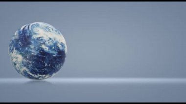 Dünya günü ve eko içerik için mavi gezegen 3d render.