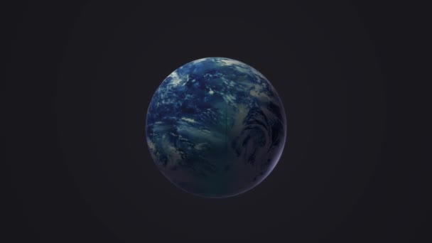 Blue Planet Rendering Voor Earth Day Eco Content — Stockvideo