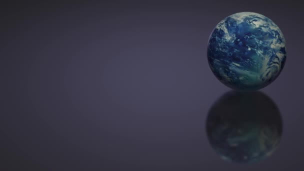 Blue Planet Rendering Voor Earth Day Eco Content — Stockvideo