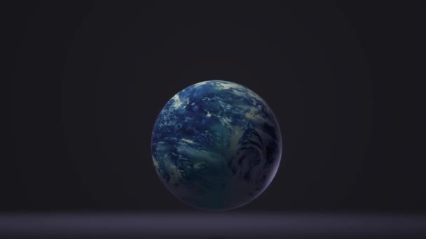 Blue Planet Rendering Earth Day Eco Content — Stock Video