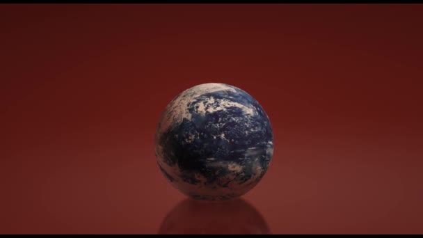 Der Blaue Planet Rendering Für Tag Und Öko Gehalt Der — Stockvideo