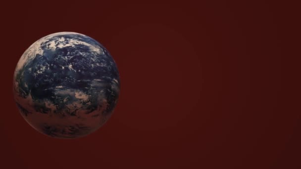 Blue Planet Rendering Voor Earth Day Eco Content — Stockvideo
