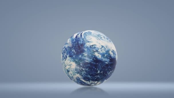 Der Blaue Planet Rendering Für Tag Und Öko Gehalt Der — Stockvideo